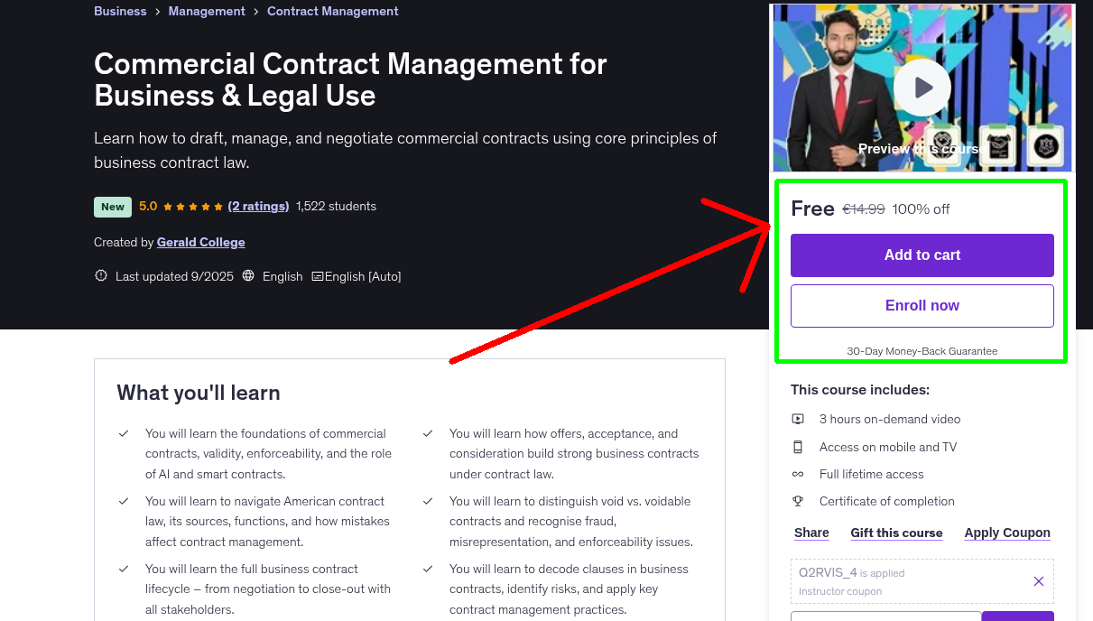 Commercial Contract Management for Business & Legal Use