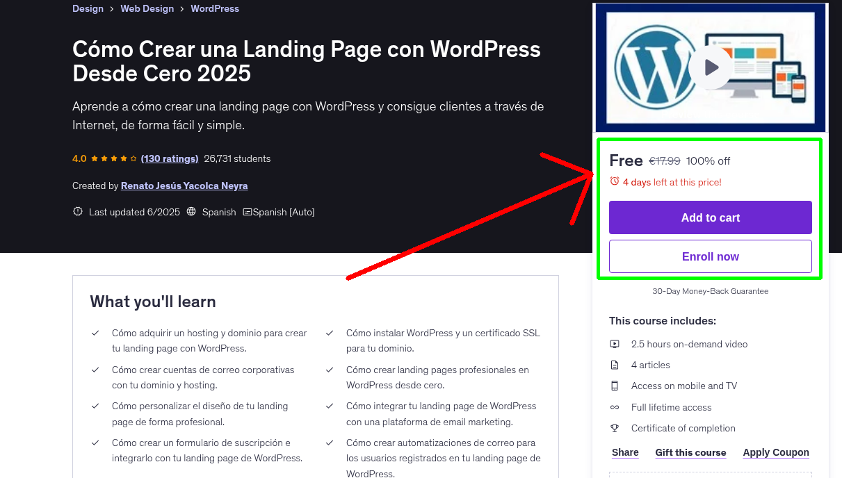 Cómo Crear una Landing Page con WordPress Desde Cero 2025