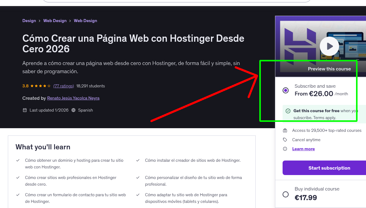 Cómo Crear una Página Web con Hostinger Desde Cero 2026