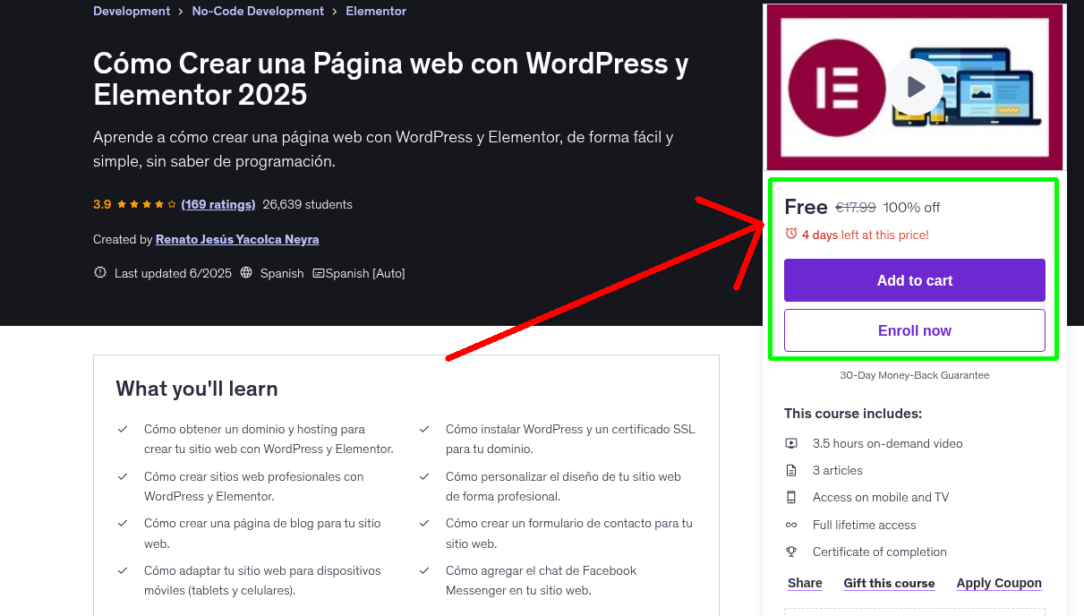 Cómo Crear una Página web con WordPress y Elementor 2025