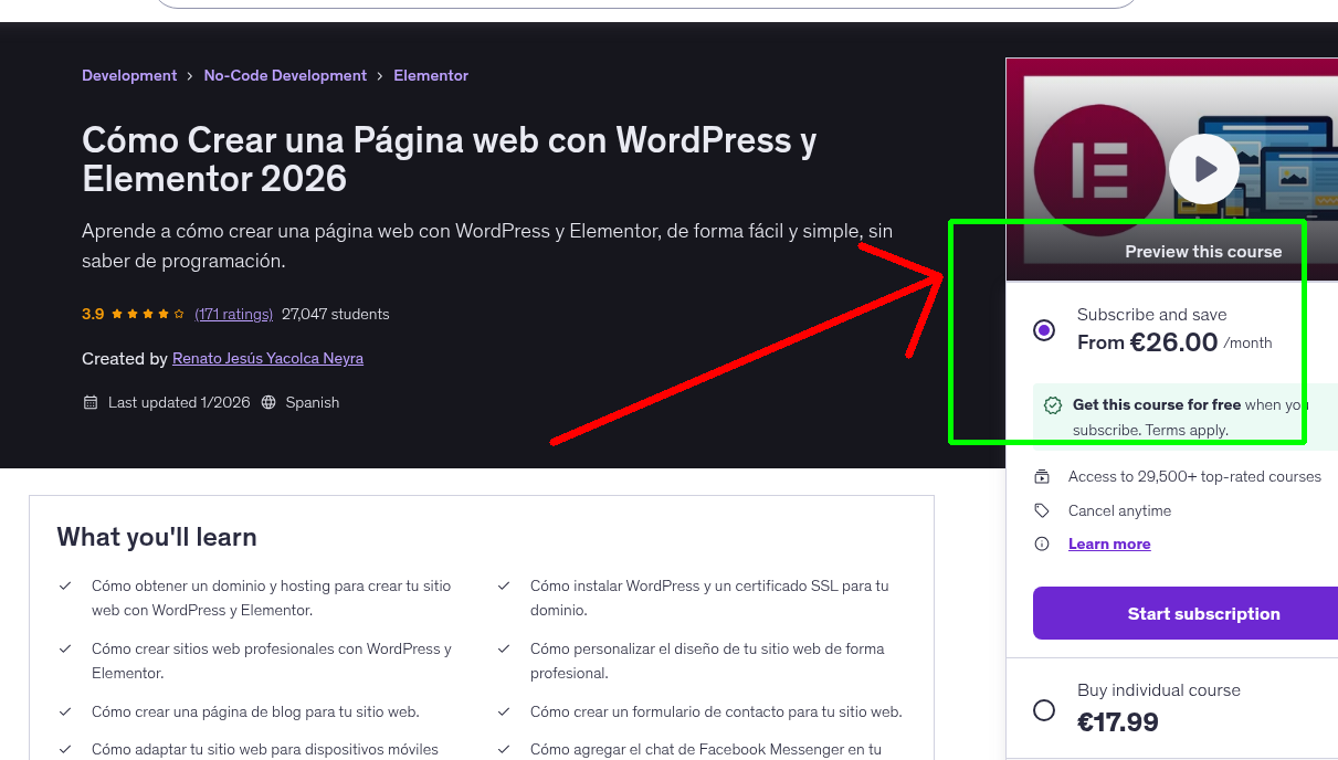 Cómo Crear una Página web con WordPress y Elementor 2026