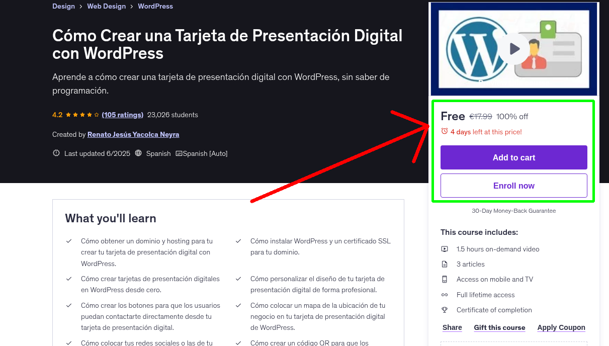 Cómo Crear una Tarjeta de Presentación Digital con WordPress