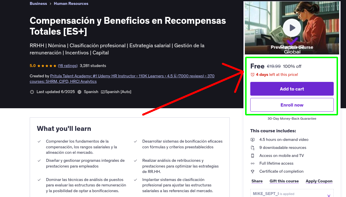 Compensación y Beneficios en Recompensas Totales [ES+]