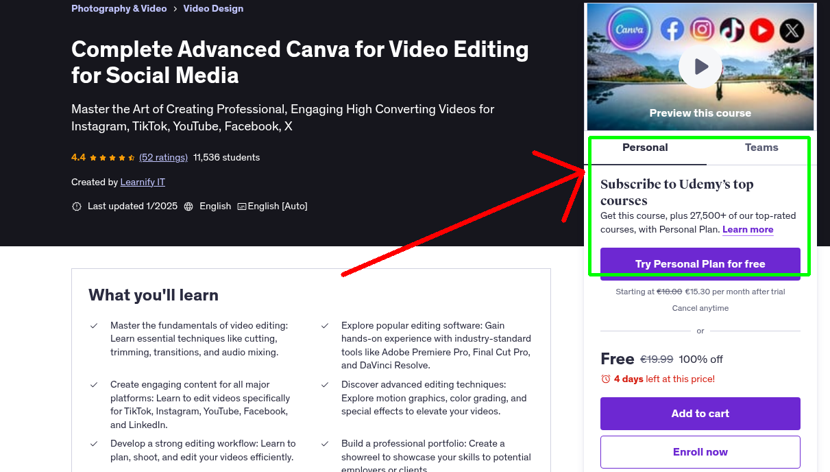 Complete Advanced Canva for Video Editing for Social Media