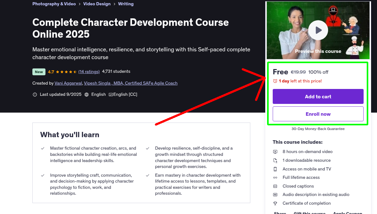Complete Character Development Course Online 2025