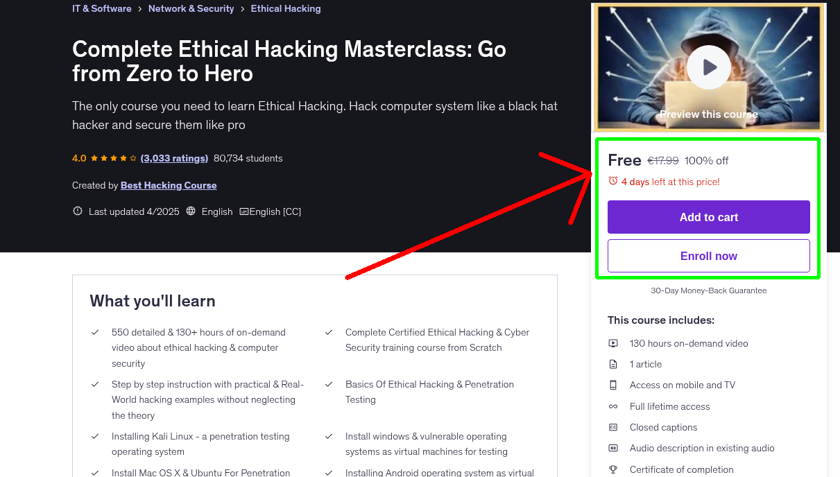 Complete Ethical Hacking Masterclass: Go from Zero to Hero