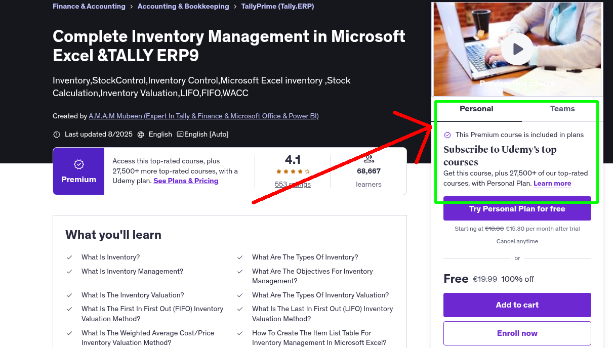 Complete Inventory Management in Microsoft Excel &TALLY ERP9