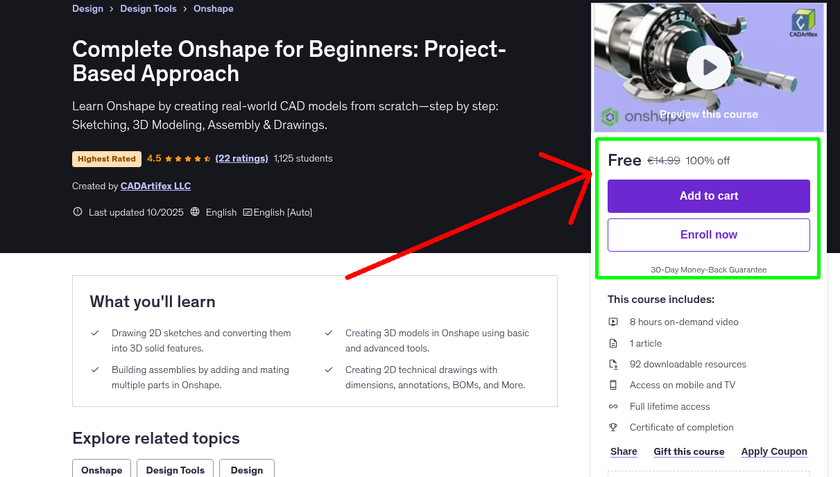 Complete Onshape for Beginners: Project-Based Approach