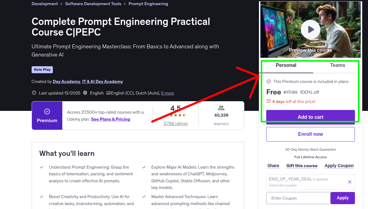 Complete Prompt Engineering Practical Course C|PEPC