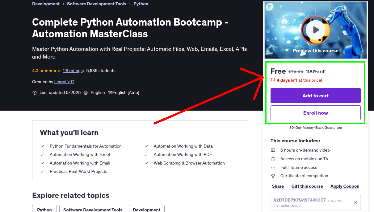 Complete Python Automation Bootcamp - Automation MasterClass