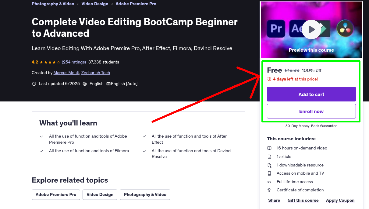 Complete Video Editing BootCamp Beginner to Advanced