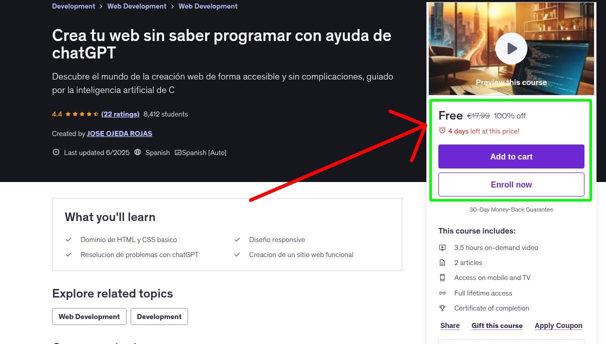 Crea tu web sin saber programar con ayuda de chatGPT