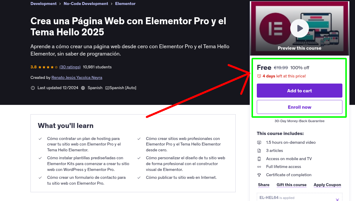 Crea una Página Web con Elementor Pro y el Tema Hello 2025