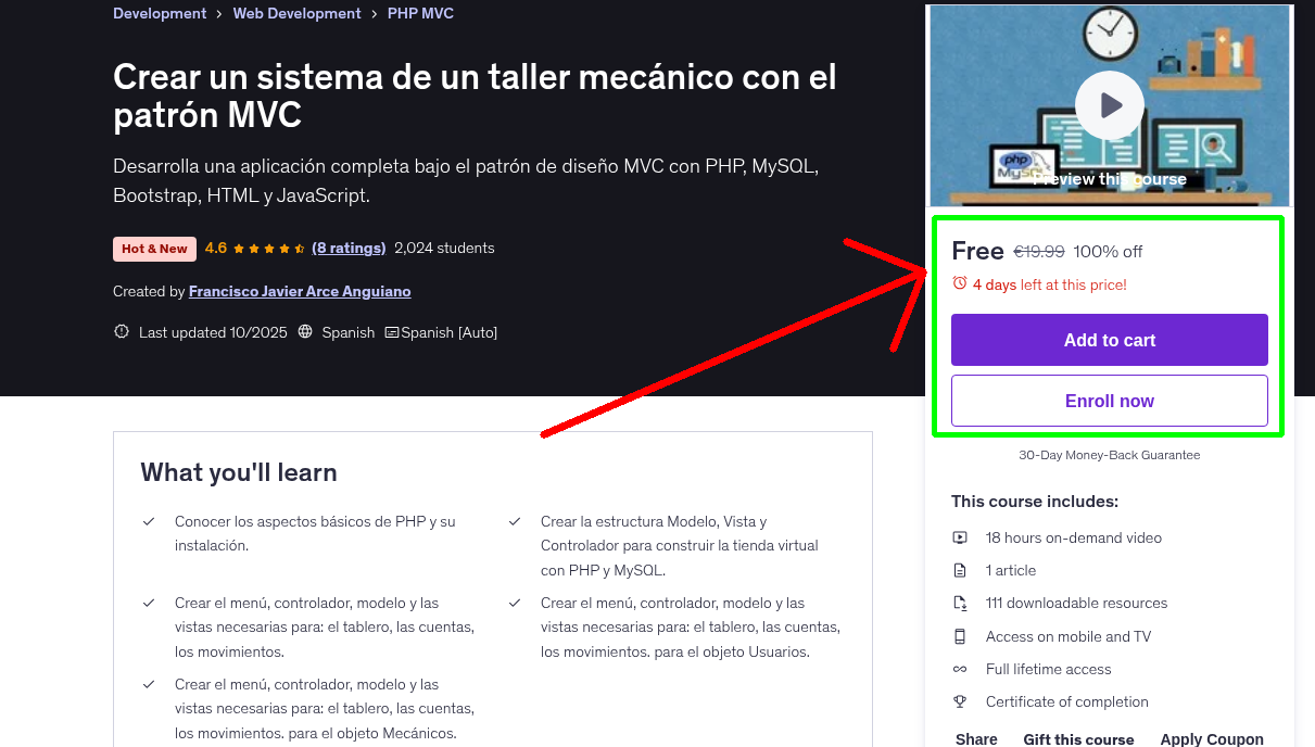 Crear un sistema de un taller mecánico con el patrón MVC