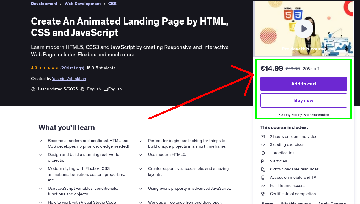Create An Animated Landing Page by HTML, CSS and JavaScript