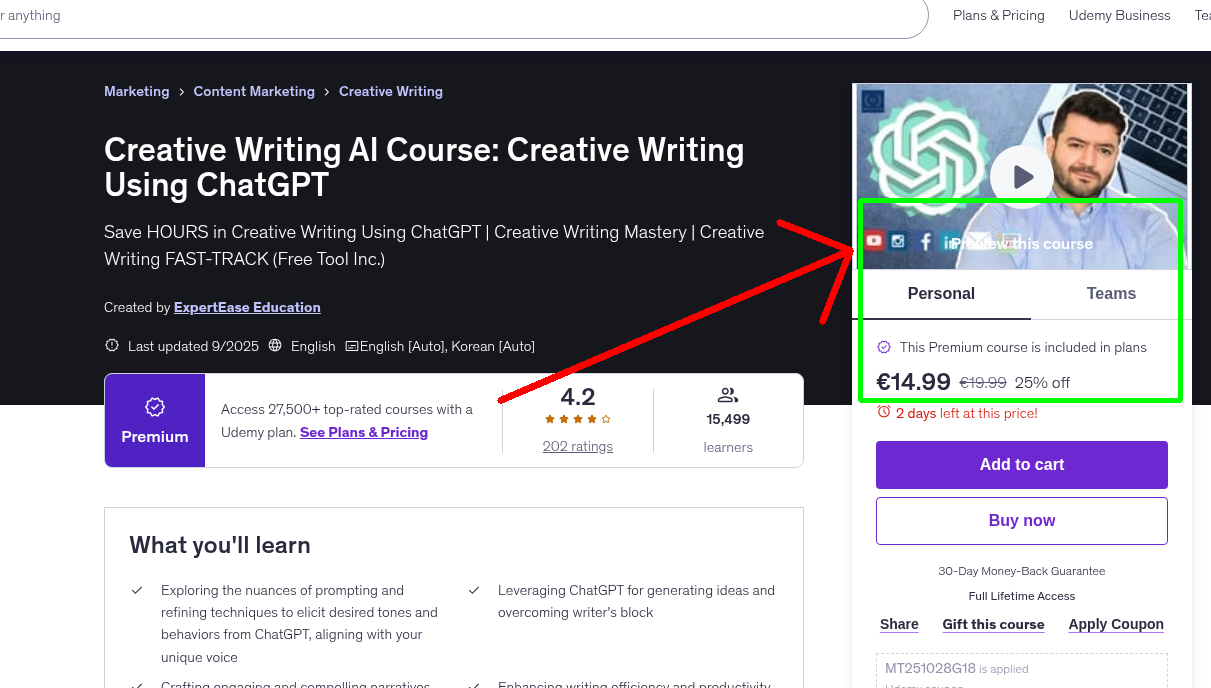 Creative Writing AI Course: Creative Writing Using ChatGPT