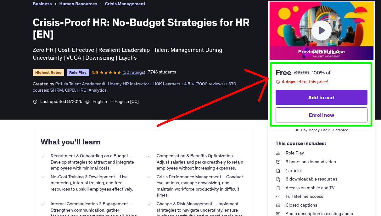 Crisis-Proof HR: No-Budget Strategies for HR [EN]