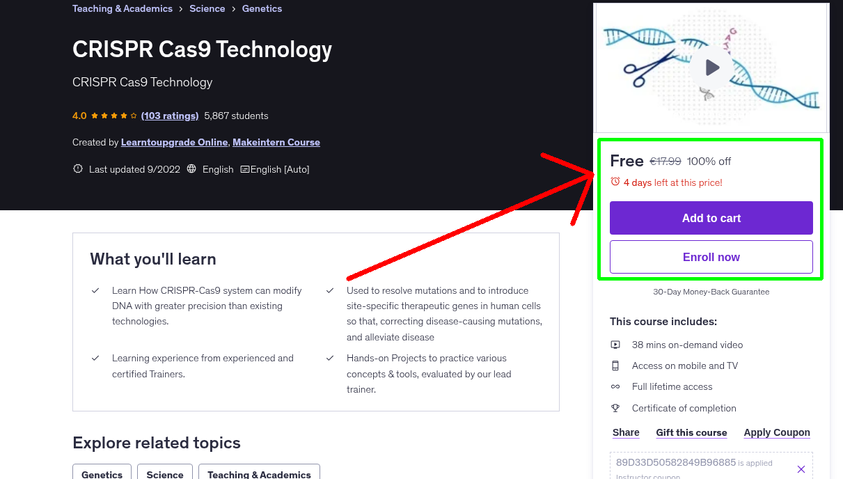 CRISPR Cas9 Technology