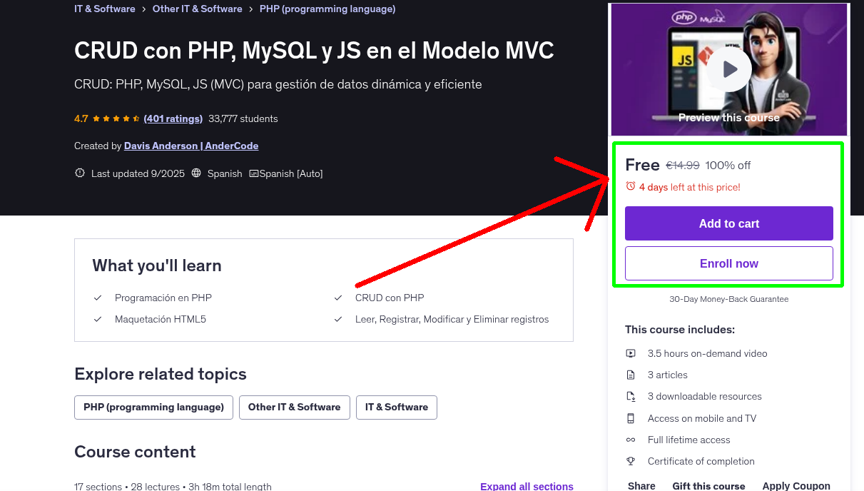 CRUD con PHP, MySQL y JS en el Modelo MVC
