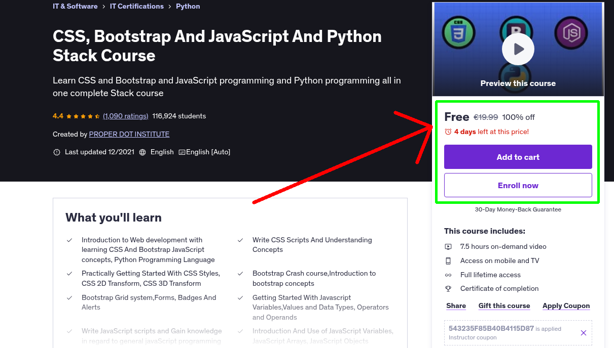 CSS, Bootstrap And JavaScript And Python Stack Course