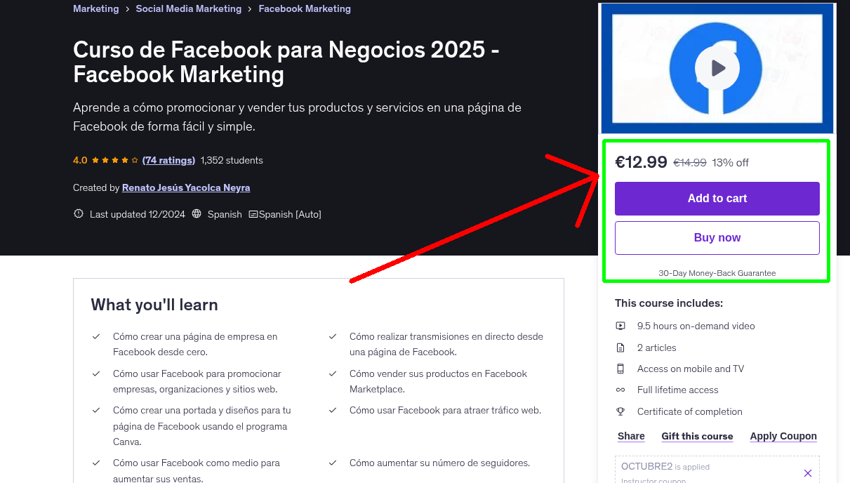 Curso de Facebook para Negocios 2025 - Facebook Marketing