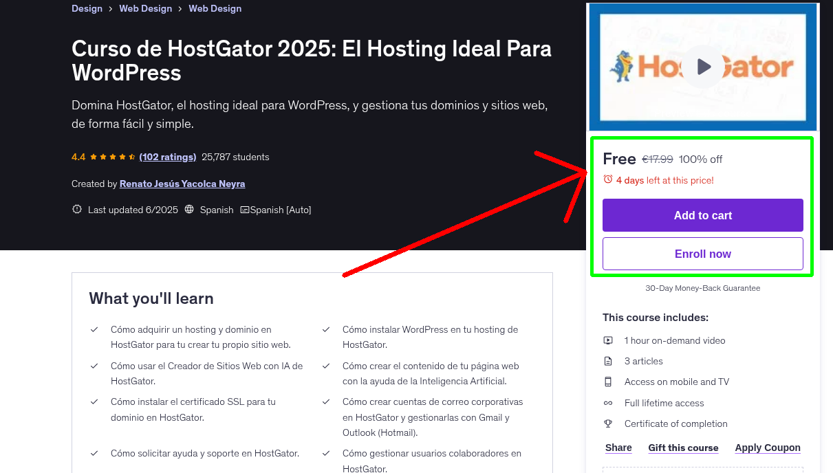 Curso de HostGator 2025: El Hosting Ideal Para WordPress