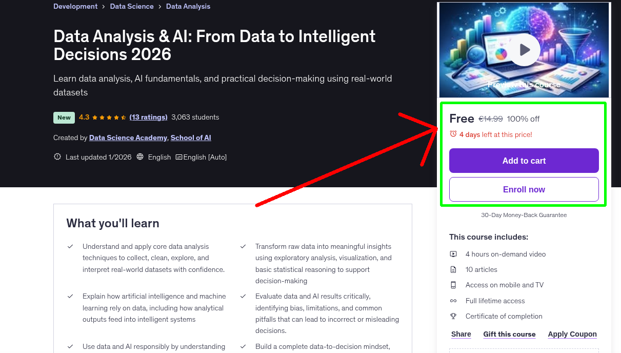 Data Analysis & AI: From Data to Intelligent Decisions 2026