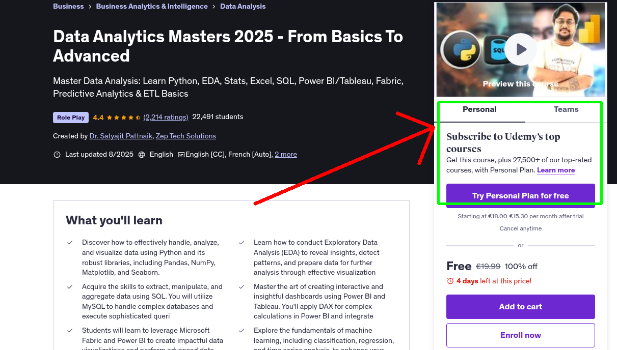 Data Analytics Masters 2025 - From Basics To Advanced