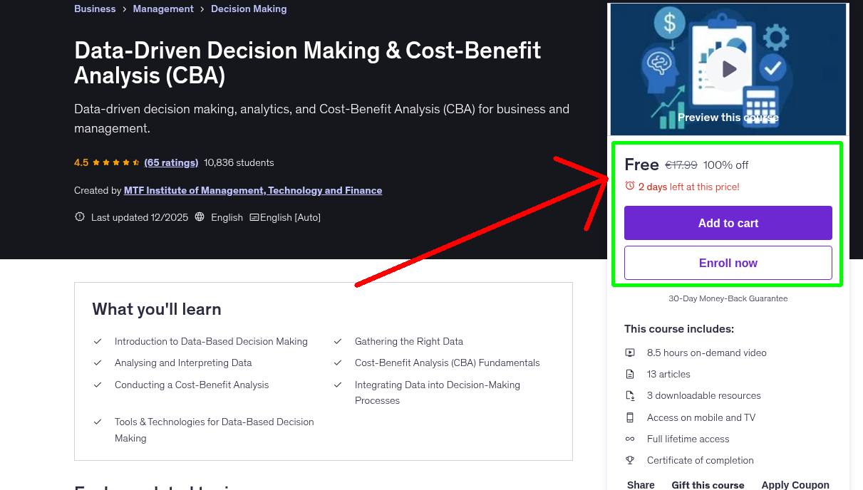 Data-Driven Decision Making & Cost-Benefit Analysis (CBA)