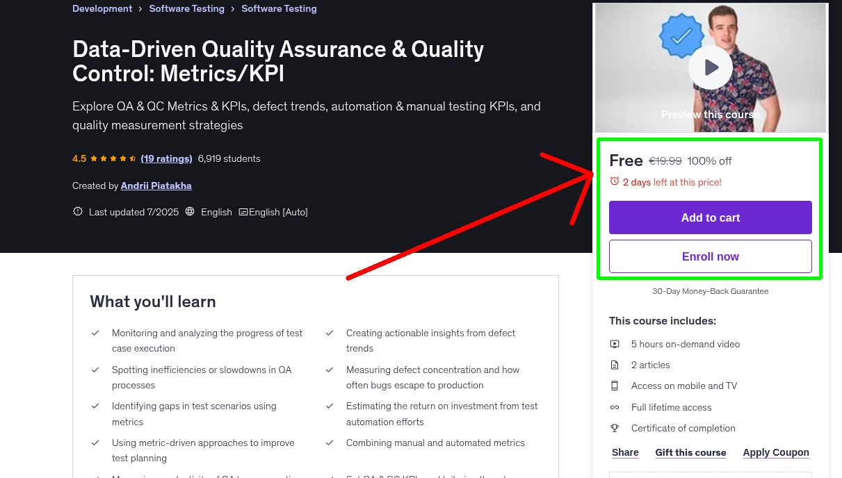 Data-Driven Quality Assurance & Quality Control: Metrics/KPI