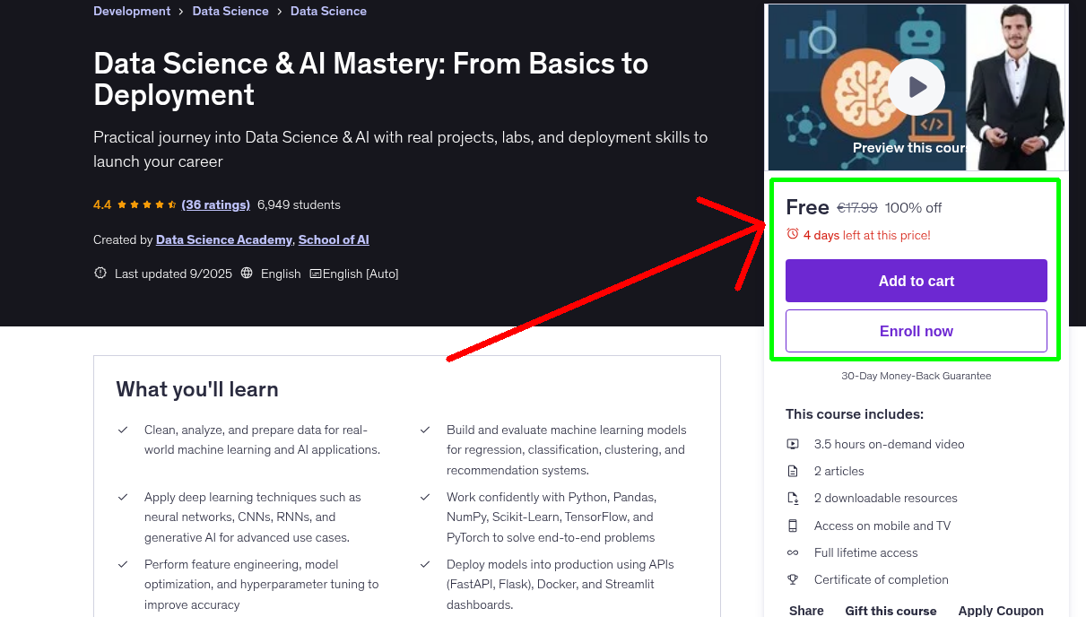 Data Science & AI Mastery: From Basics to Deployment