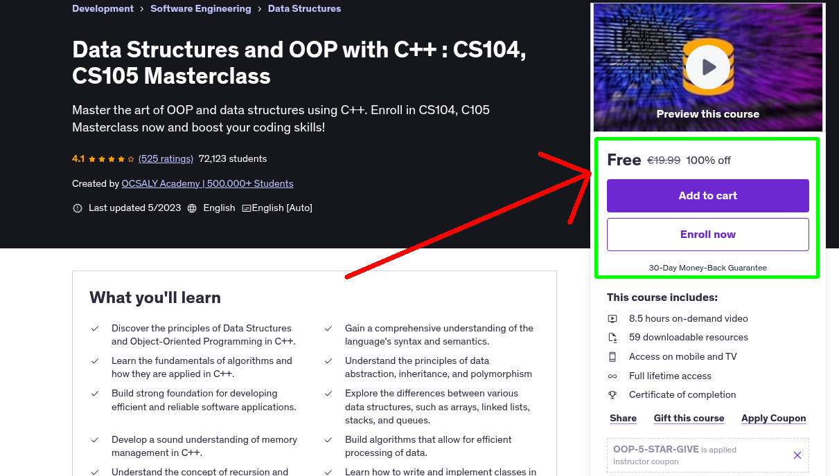Data Structures and OOP with C++ : CS104, CS105 Masterclass
