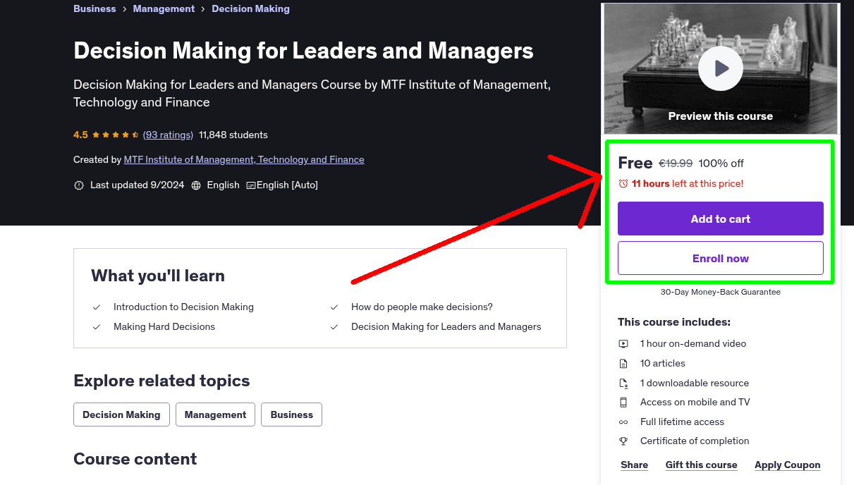 Decision Making for Leaders and Managers
