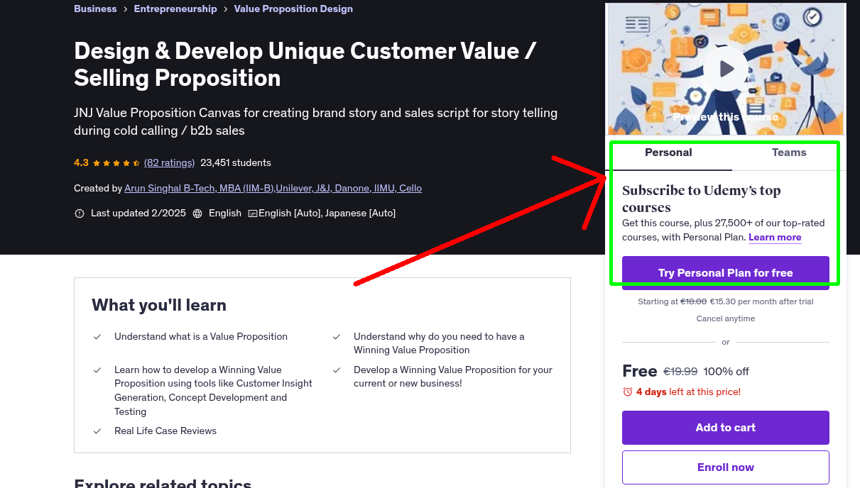 Design & Develop Unique Customer Value / Selling Proposition