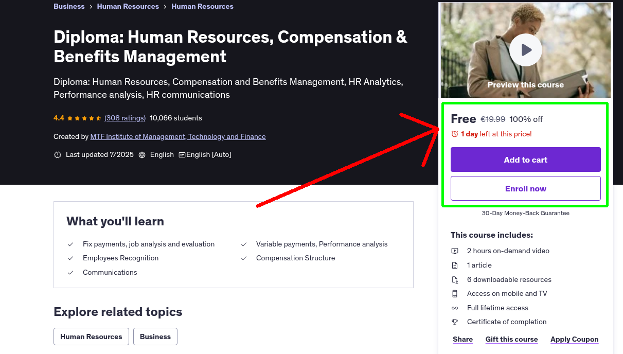 Diploma: Human Resources, Compensation & Benefits Management