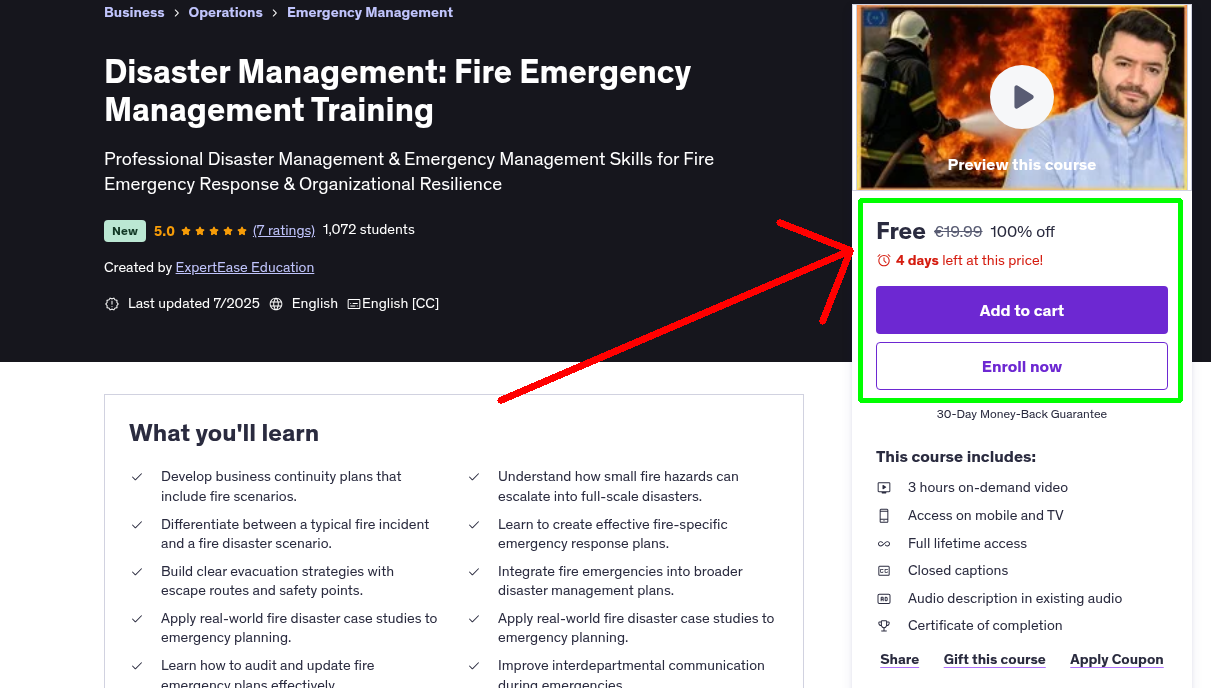 Disaster Management: Fire Emergency Management Training