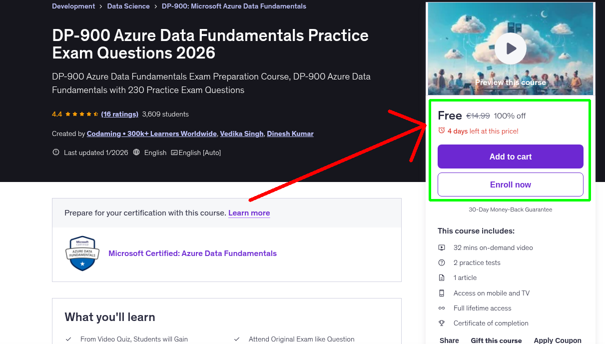DP-900 Azure Data Fundamentals Practice Exam Questions 2026