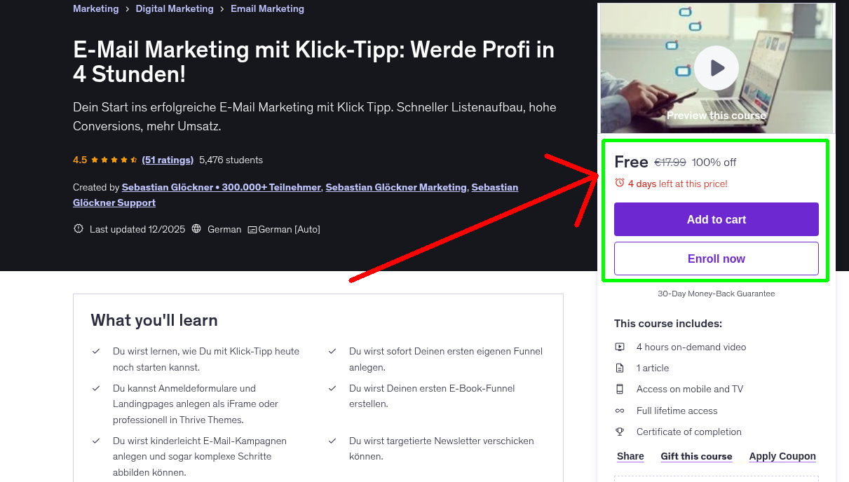 E-Mail Marketing mit Klick-Tipp: Werde Profi in 4 Stunden!