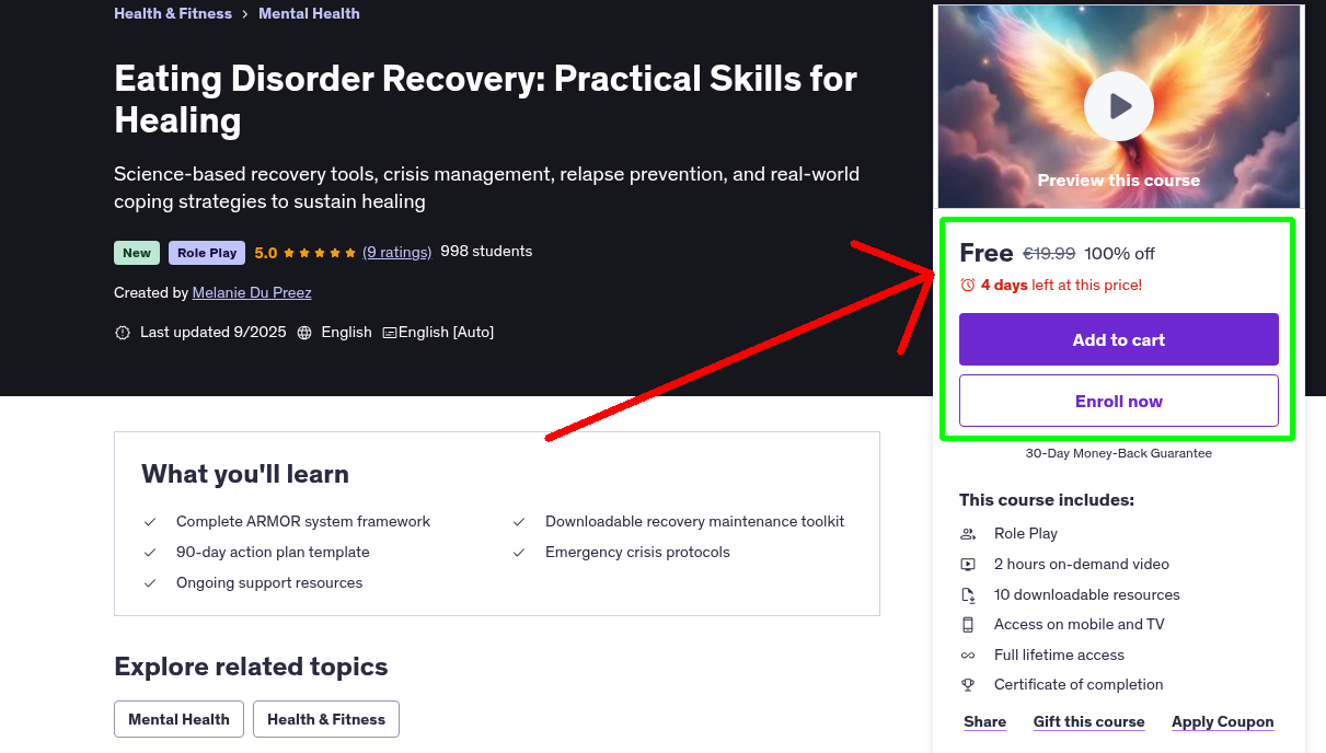Eating Disorder Recovery: Practical Skills for Healing