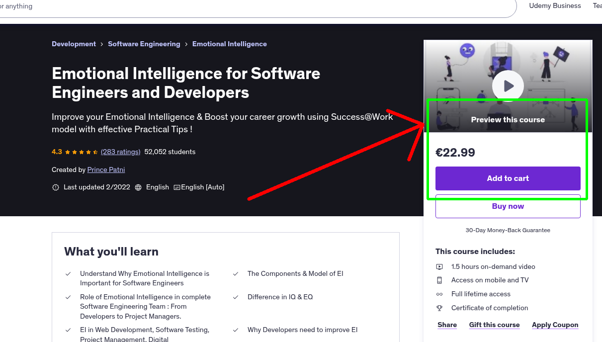 Emotional Intelligence for Software Engineers and Developers