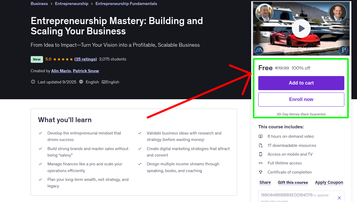 Entrepreneurship Mastery: Building and Scaling Your Business