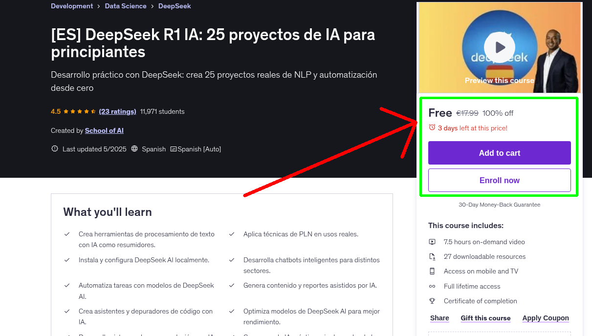 [ES] DeepSeek R1 IA: 25 proyectos de IA para principiantes