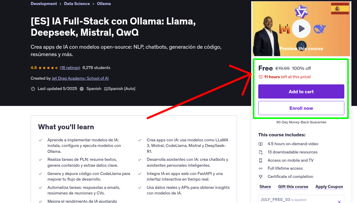 [ES] IA Full-Stack con Ollama: Llama, Deepseek, Mistral, QwQ
