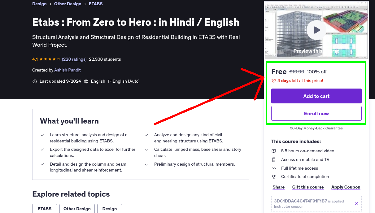 Etabs : From Zero to Hero : in Hindi / English