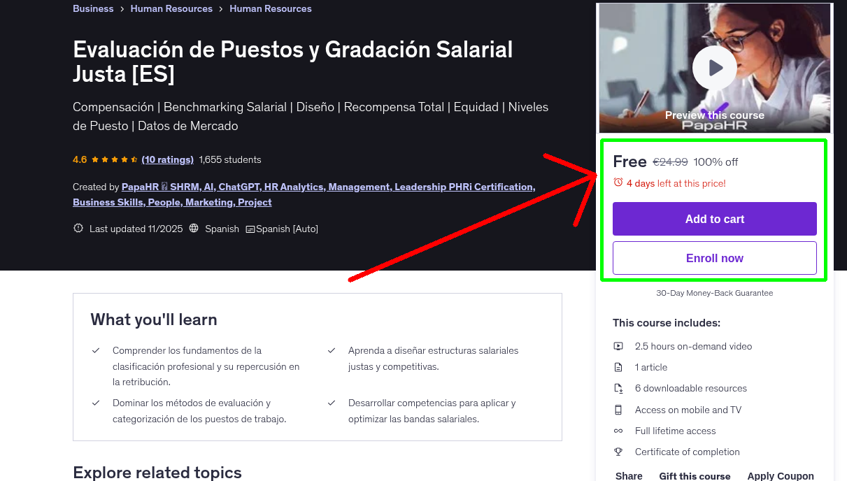 Evaluación de Puestos y Gradación Salarial Justa [ES]