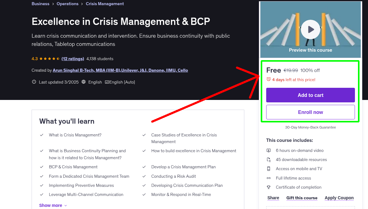 Excellence in Crisis Management & BCP