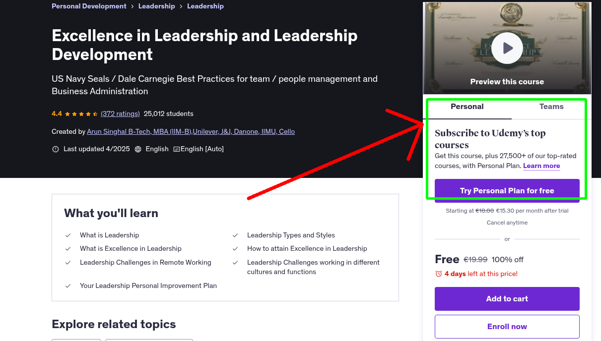Excellence in Leadership and Leadership Development