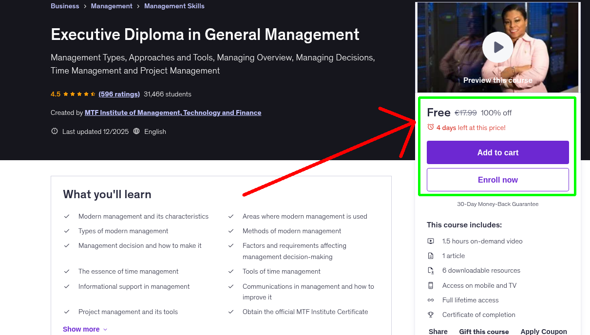 Executive Diploma in General Management