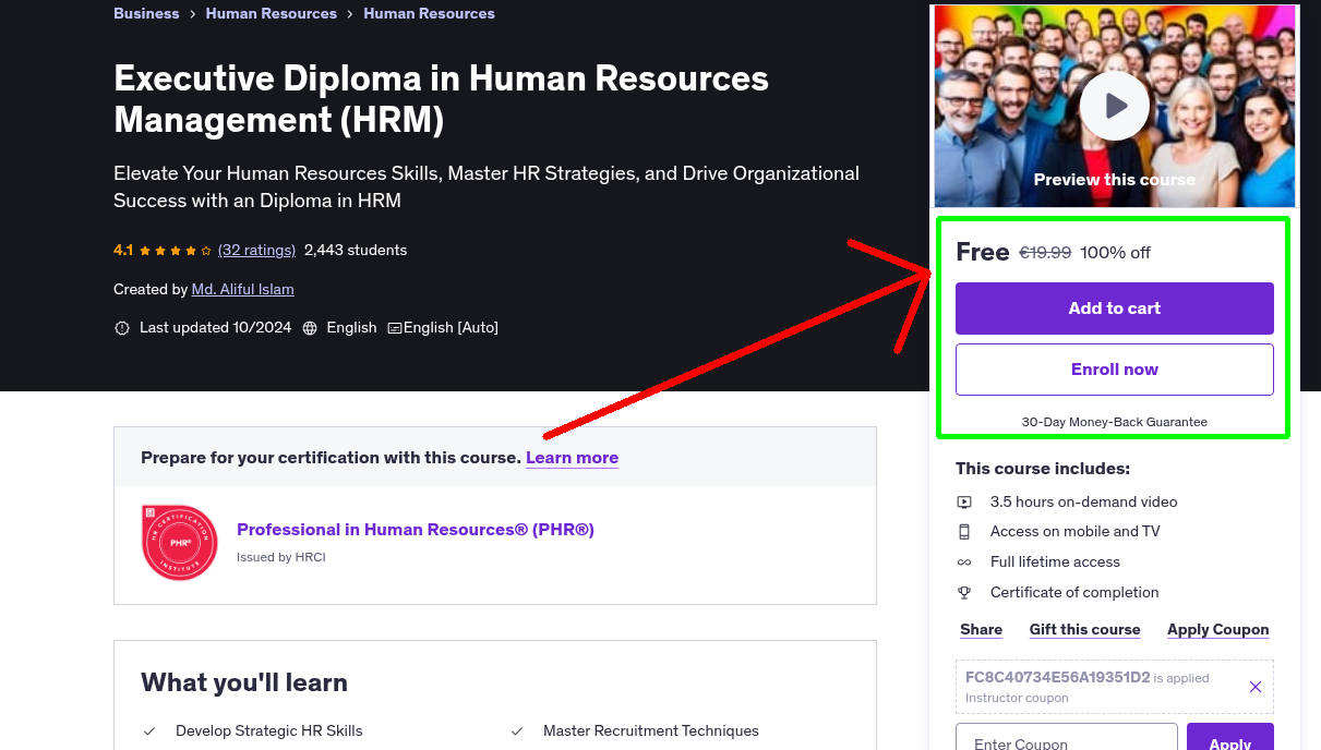 Executive Diploma in Human Resources Management (HRM)
