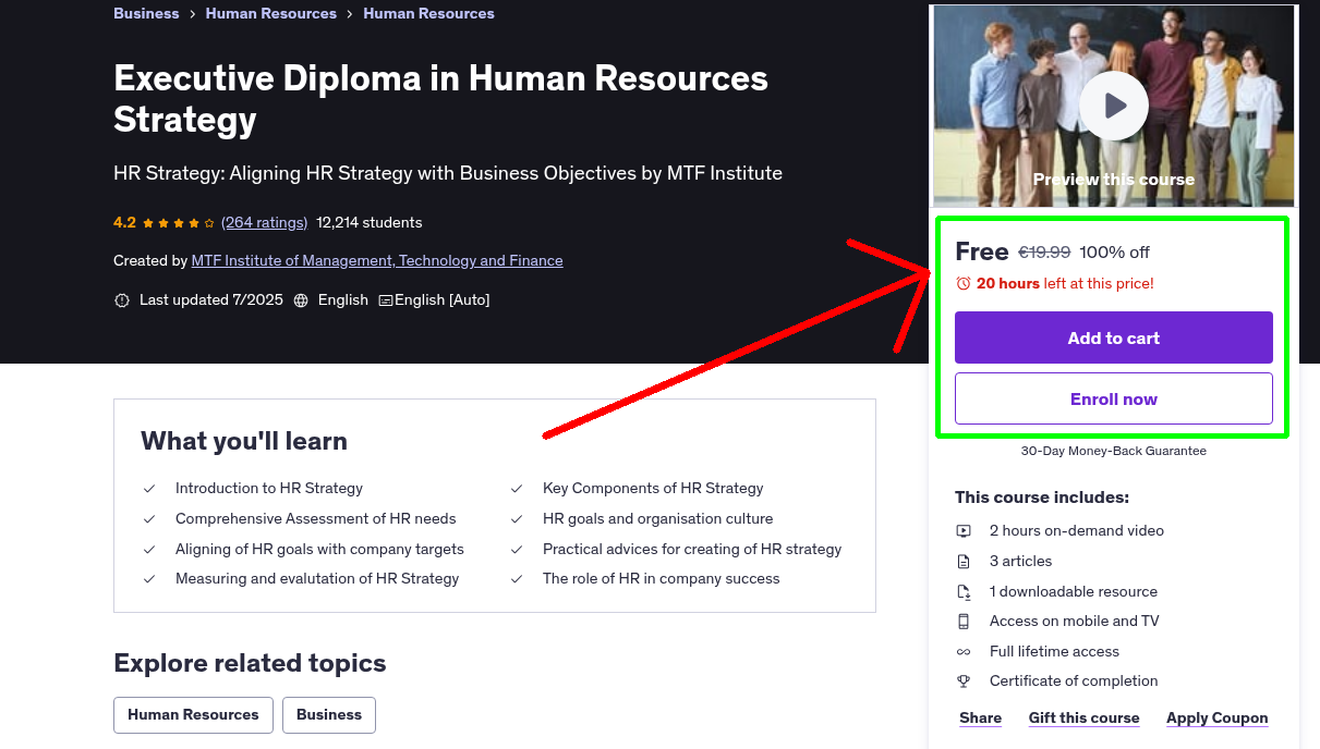 Executive Diploma in Human Resources Strategy